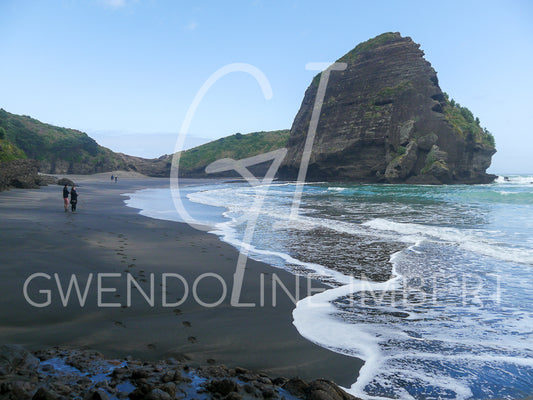 Vague sur Piha Beach, Nouvelle-Zélande